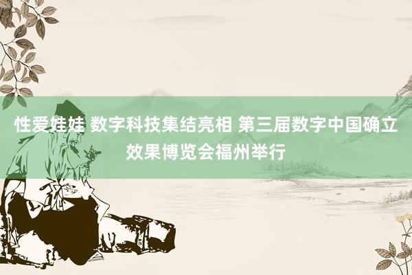 性爱娃娃 数字科技集结亮相 第三届数字中国确立效果博览会福州举行