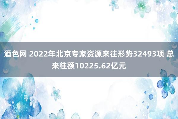 酒色网 2022年北京专家资源来往形势32493项 总来往额10225.62亿元